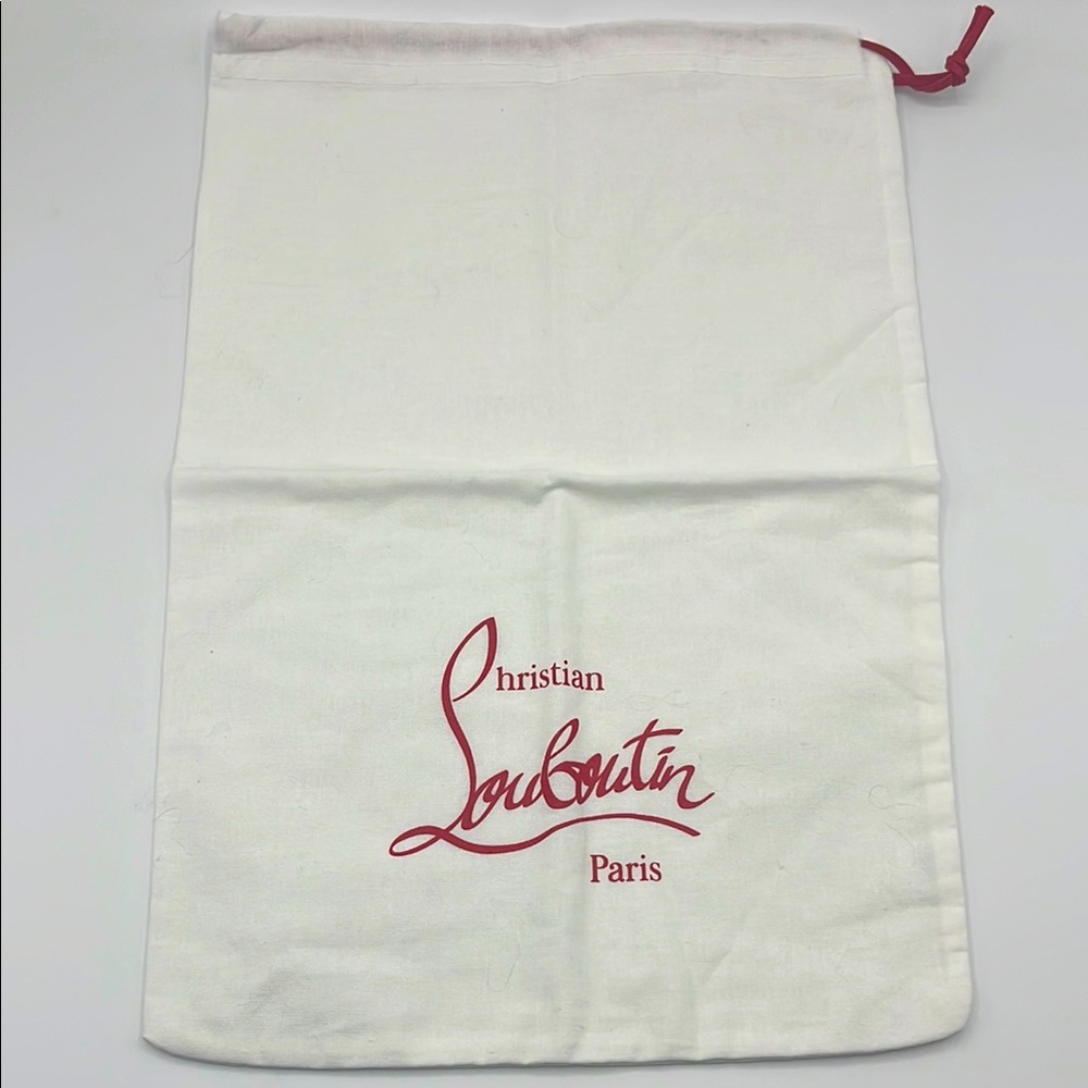 Christian Louboutin White Dust Bag with Red Logo